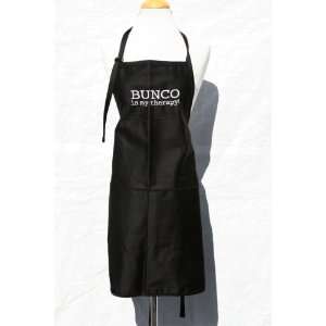    Black Embroidered Apron Bunco Is My Therapy Home & Kitchen