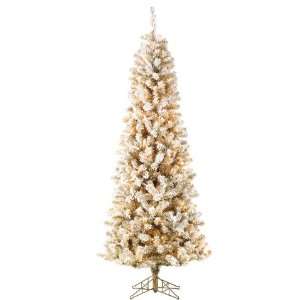   Tree x799 w/400 Clear Lights on Metal Stand Gold Snow: Home & Kitchen