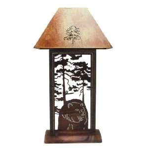  Rustic Bear Table Lamp   Metal Art: Home Improvement