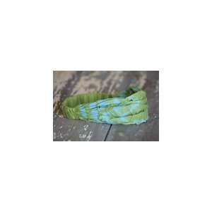  & Green Tie Dye Handkerchief Headband with Elastic Band Natural Life 