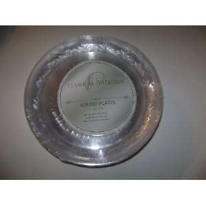  CLEAR ROUND DISPOSABLE PLASTIC PLATES 24 CT.   7 IN 