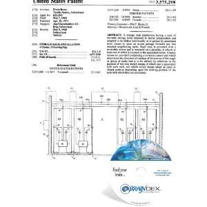    NEW Patent CD for STORAGE RACK INSTALLATION 