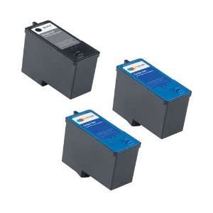  Dell 968 3 Pack 2 x High Capacity Black Ink Cartridges; 1 