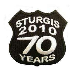 STURGIS Rally 2010 70 YEAR WHITE Great Biker Vest Patch