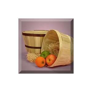  10ea   8 Qt Natural Wood Slat Peck Basket
