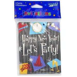  New Year invitations, pack of 8   Case of 24 Toys & Games