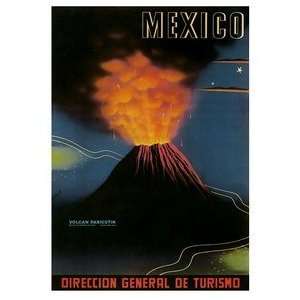  World Travel Poster Mexico Vulcano Piricutin 12 inch by 18 