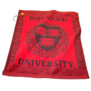  Harvard Crimson Jacquard Woven Golf Towel: Sports 