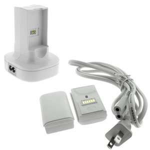   Pack Xbox 360 Rechargeable Battery + Charging Station White Video
