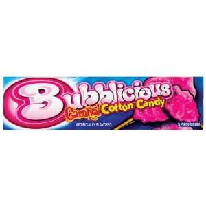 Bubblicious Carnival Cotton Candy Bubble Gum, 5 Piece Packages (Pack 