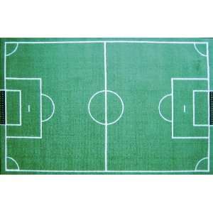 Area Rug Soccer Field Childs Fun Time Rug FT 134 Size 39x58 