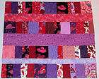 40 4 RED HAT SOCIETY Fabric Quilt Block Square Purple Patchwork