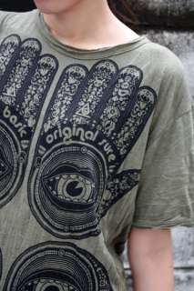 Tribal Aztec Hand Print Rock T Shirt M  