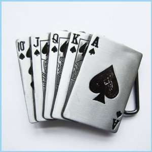  CASINO Black Playing Cards 10JQKA Belt Buckle CS 020 