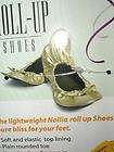 Gold Slippers Flats Zip Carry Case Bag Roll Up Size 9 X Large Portable 