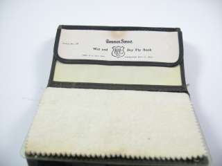 VINTAGE COMMON SENSE FLY BOOK FLY FISHING WALLET WITH FLIES  