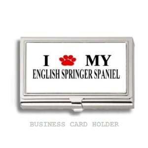   Spaniel Love My Dog Paw Business Card Holder Case: Everything Else