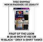 10 FRUIT OF THE LOOM A SHIRT TANK M 38 40 IN 97 102 CM