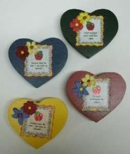 Teacher Heart Magnet*Gift*Handmade*Prima flowers*brads  