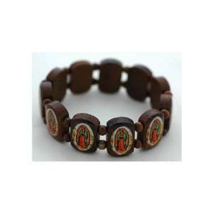  Brazilian Wood Our Lady of Guadalupe Bracelet: Jewelry
