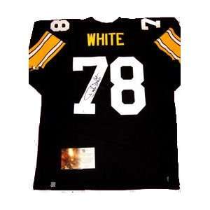 Dwight White Autographed Pittsburgh Steelers NFL Jersey:  