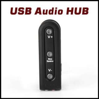 New 3 ports USB Audio Adapter Hub for Headphone Speaker  