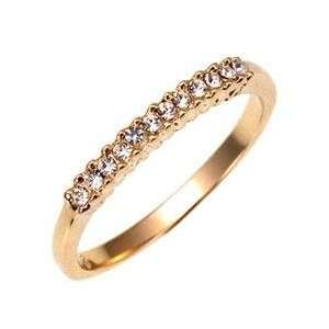   Enchanted Swarovski Crystal Promise Ring in Goldtone Glitzs Jewelry