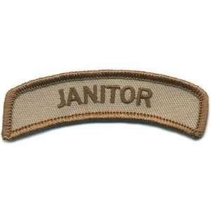 Matrix Janitor Tab Velcro Backed Morale Patch (Tan)  