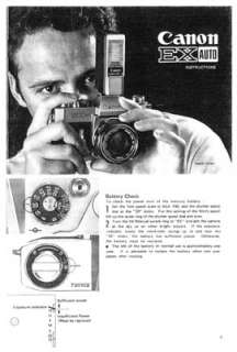 Canon EX Auto Camera Instruction Manual  