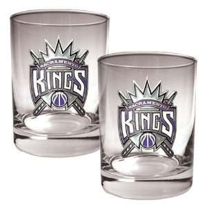  Sacramento Kings Rock Glass Set of Two: Sports & Outdoors