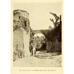  1907 Print Aqueduct Tower Granada Spain Architecture Historical 