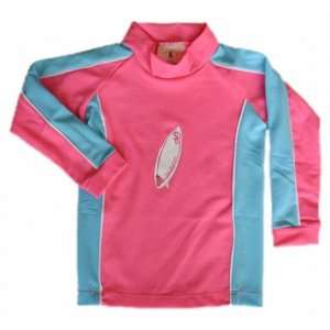  DaRiMi Kidz Rash Shirt Long Sleeve Milkshake Pink/Sky Blue 
