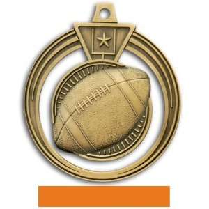  Hasty Awards 2.5 Eclipse Custom Football Medals GOLD MEDAL 