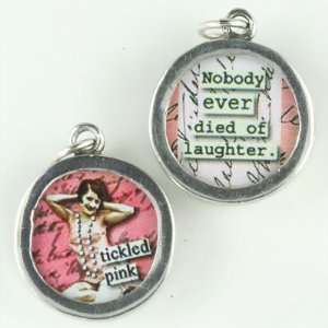  Funky Photo Pewter Charms Tickled Pink Arts, Crafts 