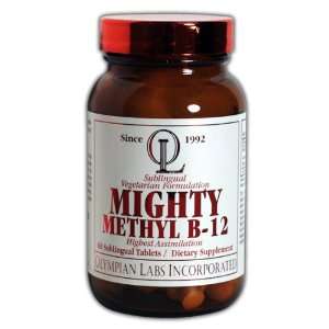  Mighty Methyl B 12 by Olympian Labs   60 Tablets Health 