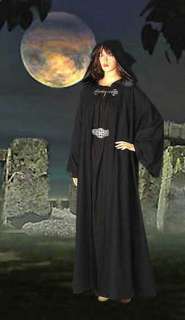 Medieval Wicca Pagan Ritual Robe Coat with Hood Handmade Natural 