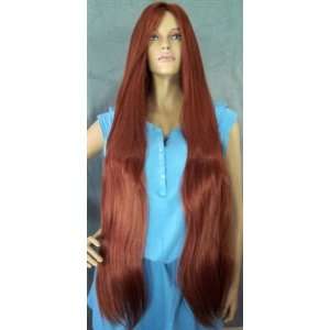  XXXLong Thigh Length Lady GODIVA Wig #130 COPPER RED by 