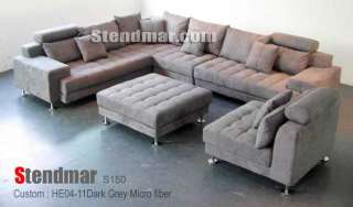 127686154 S150b 5pc New Modern Microfiber Sectional Sofa Set Ebay 