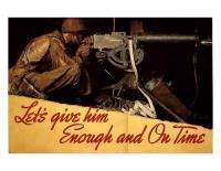 Norman Rockwell WWII WW2 Print ENOUGH AND ON TIME  