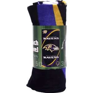  Baltimore Ravens Fiber Beach Towel: Sports & Outdoors