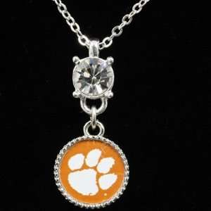   : NCAA Clemson Tigers Ladies Crystal Stud Necklace: Sports & Outdoors