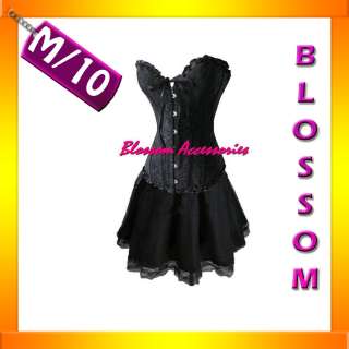 819 5 Black Gothic Lollita Corset & Skirt 8 10 12 14 16  