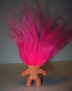 Vintage 2 1/2 Troll Doll / Figure   DAM __ Pink hair  