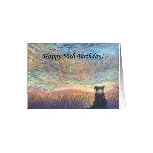  birthday card, border collie, dog, 56, Card: Toys & Games