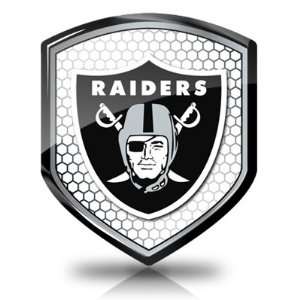  NFL Oakland Raiders Shield Shape Auto Reflector, Official 