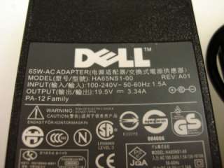 Dell HN662 PA 12 65 Watt AC Power Adapter w/ Power Cord  