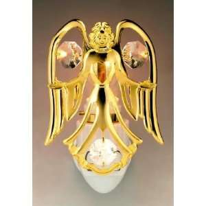  Swarovski Crystal & 24k Gold Angel with Heart Night Light 