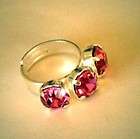Swarovski crystal Rose October birthstones ring