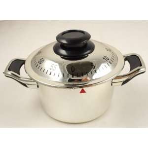  Pot Shaped 60 Minutes Kitchen Timer in Stainless Steel 