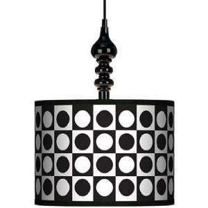   Dotted Square 13 1/2 Wide Black Swag Chandelier